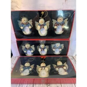 Kohls Frame Ornament Angels Snowman Picture Frames‎ New In Box Lot Of 3 Bundle